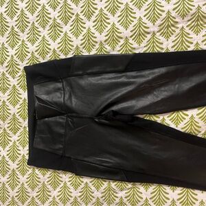 Athleta Black Faux Leather Leggings